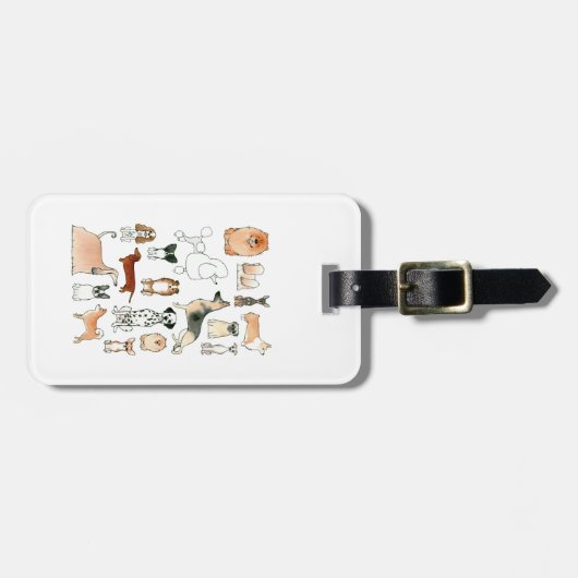 Hunde Gepäckanhänger (Vorderseite horizontal)