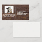 Hunde | Geschäftskarte für rustikale Holzkarten Visitenkarte (Vorne/Hinten)