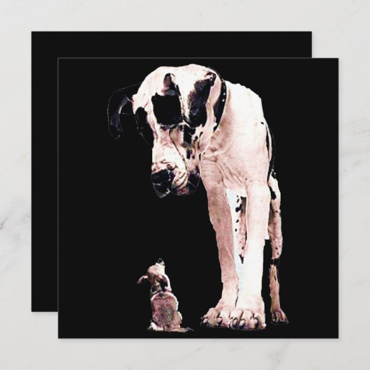 Hunde Geschenke | Family Great Dane Lovers Einladung (Vorne/Hinten)