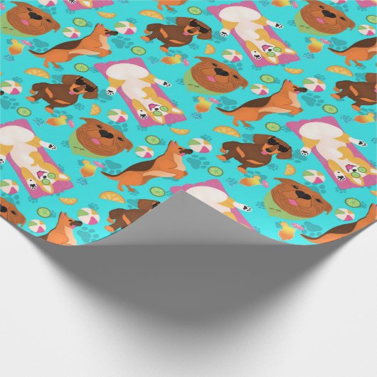 Hunde Geschenkpapier (Ecke)