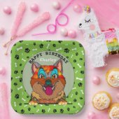 Hunde Gesicht Akita Geburtstag Paper Teller (Party)