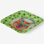 Hunde Gesicht Akita Geburtstag Paper Teller (Gewinkelt)