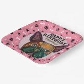 Hunde Gesicht Französisch Bulldog Geburtstag Paper Pappteller (Gewinkelt)