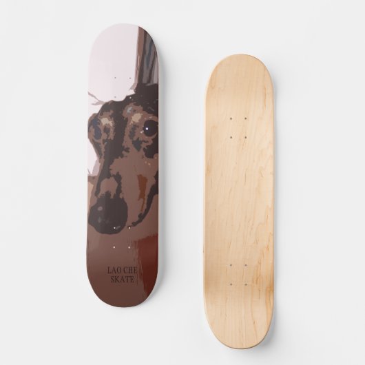 Hunde-Gesicht Skateboard (Vorderseite)