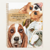 Hunde Gesichter realistische Aquarellbilder Planer (Vorderseite)