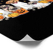 Hunde Gespenster Niedliche Hunde als Ghost Funny H Poster (Ecke)