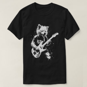 Hunde Gitarre 90er Grunge Punk Rock & Roll T-Shirt