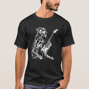 Hunde-Gitarrist Gitarre - Catahoula Leopard Vater T-Shirt