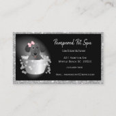 Hunde-Glitzer-Geschäft Terminkarte (Vorderseite)