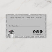 Hunde-Glitzer-Geschäft Terminkarte (Rückseite)