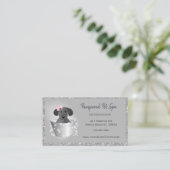 Hunde-Glitzer-Geschäft Terminkarte (Stehend Vorderseite)