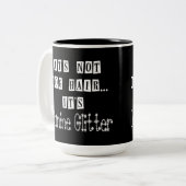 Hunde Glitzer Spaß Zwei-Tonen-Kaffee-Tasse Zweifarbige Tasse (Vorderseite Links)