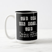 Hunde Glitzer Spaß Zwei-Tonen-Kaffee-Tasse Zweifarbige Tasse (Links)