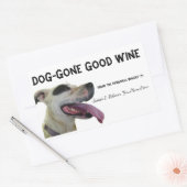 Hunde Gone Personalisiert Wine Labels Spaß Rechteckiger Aufkleber (Umschlag)