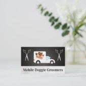 Hunde Groomer | Fahrzeug Visitenkarte (Stehend Vorderseite)