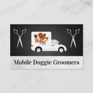Hunde Groomer Fahrzeug Visitenkarte