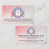 Hunde-Groomer-Logo | Hintergrund Wasserfarbe Visitenkarte (Vorne/Hinten)