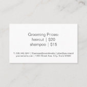 Hunde-Groomer-Logo | Salon Scissors Visitenkarte (Rückseite)