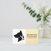 Hunde-Groomer-Logo Terminkarte (Stehend Vorderseite)
