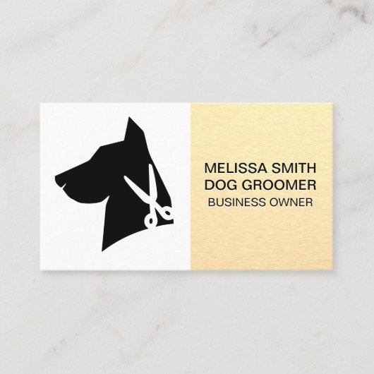 Hunde-Groomer-Logo Terminkarte (Vorderseite)