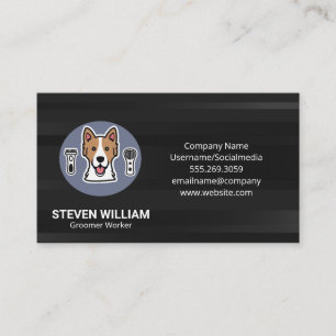 Hunde-Groomer-Logo Visitenkarte