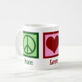 Hunde Groomer Peace Liebe Pet Grooming Kaffeetasse (Vorderseite Links)