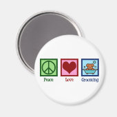 Hunde Groomer Peace Liebe Pet Grooming Magnet (Vorderseite/Rückseite)