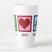 Hunde Groomer Peace Liebe Pet Grooming Milchtasse (Vorderseite)