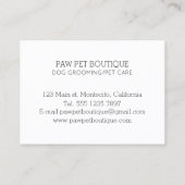 Hunde Groomer Pet Care Welpe Walker Visitenkarte (Rückseite)