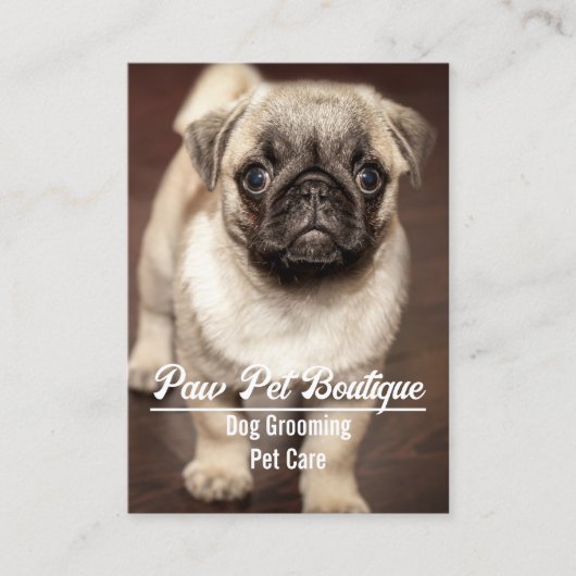 Hunde Groomer Pet Care Welpe Walker Visitenkarte (Vorderseite)