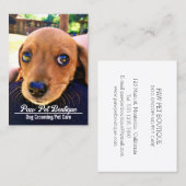 Hunde Groomer Pet Care Welpe Walker Visitenkarte (Vorne/Hinten)