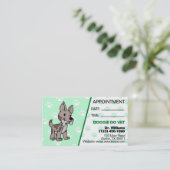 Hunde-Groomer-Stellenkarte Visitenkarte (Stehend Vorderseite)