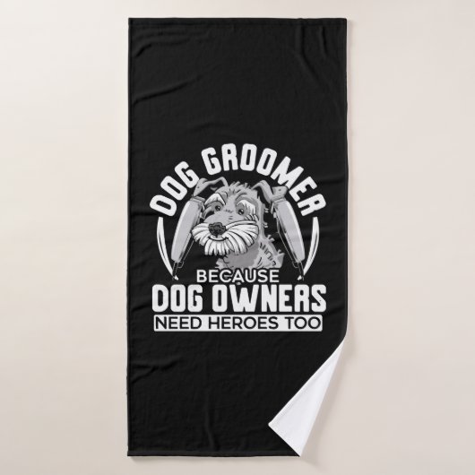 Hunde Groomer, weil Hundebesitzer auch Helden brau Badehandtuch (Badehandtuch)