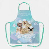 Hunde Grooming Cat Wellness-Center Grüner Salon Schürze (Vorderseite)