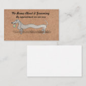 Hunde-Grooming-Dackel-Visitenkarte Visitenkarte (Vorne/Hinten)