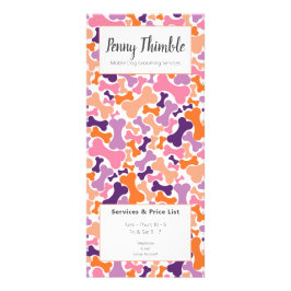 Hunde Grooming, Doggie Bone Groomer Services Werbekarte