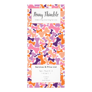 Hunde Grooming, Doggie Bone Groomer Services Werbekarte