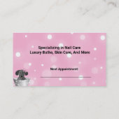 Hunde-Grooming-Hund-Wellness-Center Terminkarte (Rückseite)