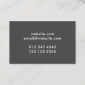 Hunde Grooming Modern Simple Typografy Hound Visitenkarte (Rückseite)