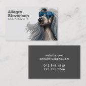 Hunde Grooming Modern Simple Typografy Hound Visitenkarte (Vorne/Hinten)