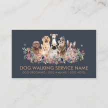 Hunde Grooming Pet Service Blume Einfache Marine