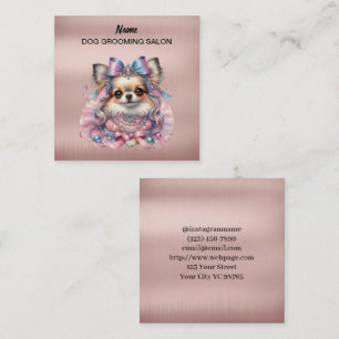 Hunde-Grooming-Salon-Visitenkarte Quadratische Visitenkarte