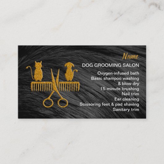 Hunde-Grooming-Salon-Visitenkarte Visitenkarte (Vorderseite)