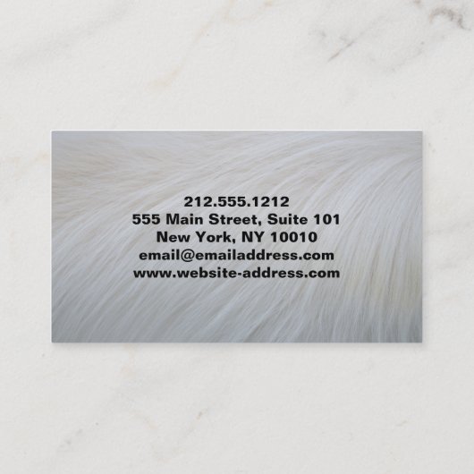 Hunde-Grooming-Salon-Visitenkarte Visitenkarte (Rückseite)