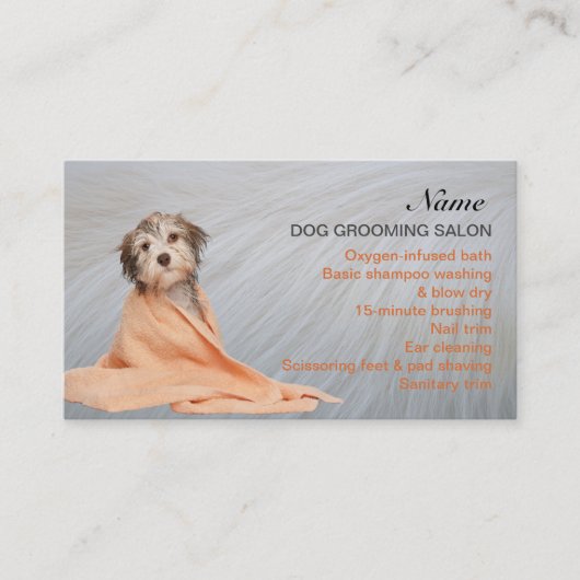 Hunde-Grooming-Salon-Visitenkarte Visitenkarte (Vorderseite)