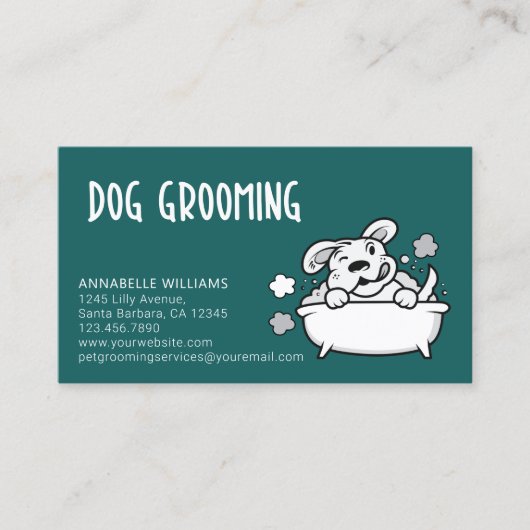 Hunde-Grooming-Services-Visitenkarte Visitenkarte (Vorderseite)