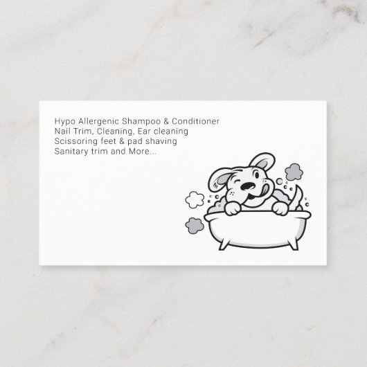 Hunde-Grooming-Services-Visitenkarte Visitenkarte (Rückseite)