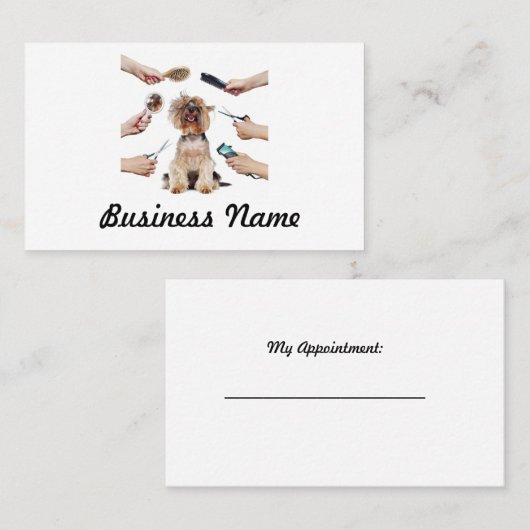 Hunde-Grooming-Visitenkarte Visitenkarte (Vorne/Hinten)