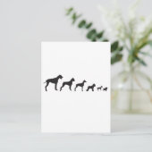 Hunde, groß und klein postkarte (Stehend Vorderseite)