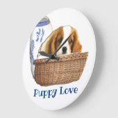 Hunde Große Wanduhr (Winkel)